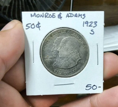1923-S Monroe & Adams Conmemmorative Half Dollar - Image 1 of 3