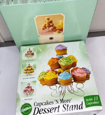 Set of 2 Wilton Martha Stewart Macy's Cupcake Trees Holiday Dessert Stands NEW - Image 1 of 4