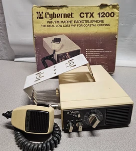 Cybernet CTX 1200 Marine Citizen Band Radio 12 Channel W Mic Box Bracket Works! - Picture 1 of 17