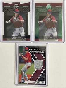 Aidan Miller 2023 Panini Elite Set Of 3, Die Cut/74, Green/499 And Memorabilia. - Picture 1 of 9