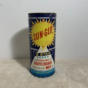 Sun-Glo 5 Sterne extra schnell Shuffle Board Wachs Vintage 1 Pfund Dose - Bild 1 von 2