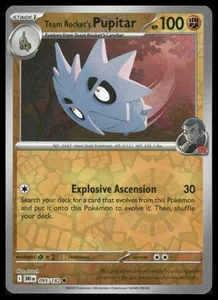 Pokemon SV10: Destined Rivals #095/182 Team Rocket's Pupitar HOLO - Picture 1 of 2