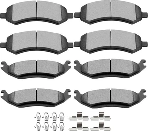 For 2003-2008 Dodge Ram 1500 2500 3500 Front & Rear Ceramic Brake Pads - Picture 1 of 5