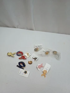 Lapel Lot Of 13 Enamel Lapel/Hat/Tie Pins - Picture 1 of 7
