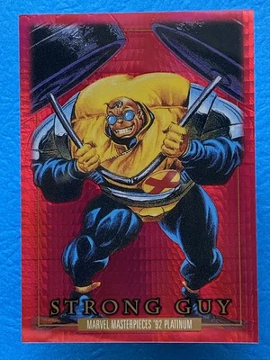 Strong Guy 2024 Skybox Marvel Masterpieces '92 Platinum Red Prism /492 #85 - Bild 1 von 2