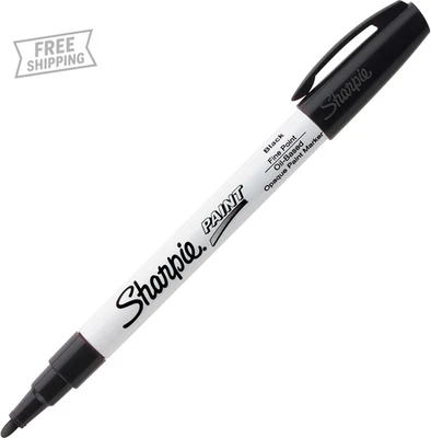 Маркер краски на масляной основе, тонкий кончик, черный, 1 штука - отлично подходит для Rock Pai - Изображение 1 из 4