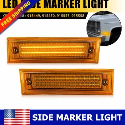Luces LED de señalización laterales para camioneta GMC C1500 C2500 C3500 K1500 K2500 K3500 198186 Foto 1 de 4