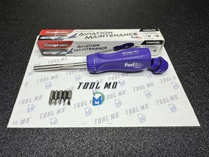 Snap-on Tools USA NEW RARE Purple FedEx Hard Grip Ratcheting Screwdriver SSDMR4B - Picture 1 of 15