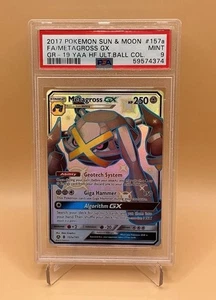2017 Pokemon Sonne & Mond #157A/145 Metagross GX Full Art PSA 9 - Bild 1 von 2