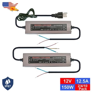 IP67 Waterproof AC110-265V to DC 12V LED Converter 150W 12.5A for Led Strips - Picture 1 of 12