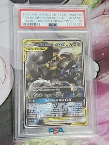 Pokemon Lucario & Melmetal GX SM192 Black Star Promo GEM MINT PSA 10 - English - Picture 1 of 2