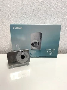 Canon IXUS 70 Silber / Kompakte Retro Digitalkamera / OVP / Lesen / Geprüft ✅ - Bild 1 von 13
