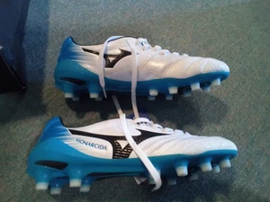 MIZUNO Monarcida NEO II JAPAN Made - P1GA182027 White / Blue/ Teal US size 8 - Picture 1 of 12