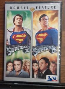 Superman III 3 + IV 4  2-Disc DVD Double Christopher Reeve Richard Pryor NEW - Picture 1 of 5