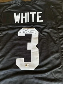 Zamir White Signed Las Vegas Raiders Black Football Jersey With Beckett COA - Picture 1 of 4