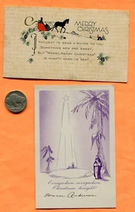 1920s Christmas Greeting Cards & One Later, Lot of Ten Cards - Picture 1 of 7