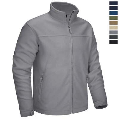 Mens Atheletic Fleece Jacket Full-Zip Warm Training Coat Causal Work Winter Coat - Image 1 of 4