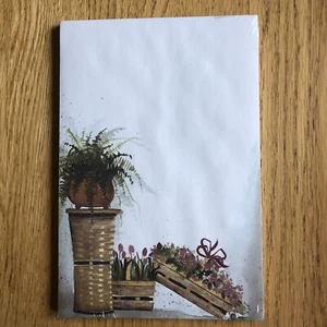 CREATIONS UNLIMITED PAT RICHTER - BLOCCO NOTE 6" X 9" 50 FOGLI - CESTINI/FERN NIP - Foto 1 di 6