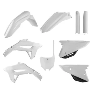 POLISPORT HONDA CRF250R 22-24 CRF450R 21-24 COMPLETE WHITE PLASTIC FENDER KIT - Picture 1 of 1