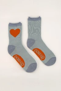 Calcetines tejidos de algodón bambú en polvo para damas You Have My Heart - hielo o vainilla - Imagen 1 de 7