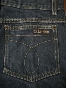 Vintage Calvin Klein Jeans Mens 31 (28 x27) Straight Leg Made In USA Dark Blue - Picture 1 of 9