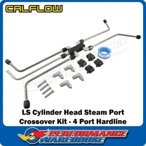 LS Cylinder Head Coolant Steam Port Crossover Kit - 4 Port Hardline, LS1 LS2 LS3 - Picture 1 of 7
