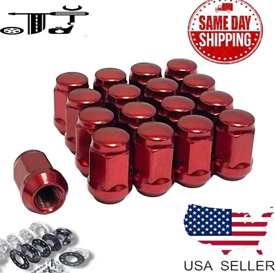 16 piezas tuerca de bellota roja de 1,4" de alto 1/2-20 3/4" ajuste hexagonal vintage Ford Mustang Foto 1 de 4