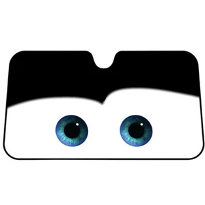 Aluminium Foil Black Cartoon Eyes Car Windshield Sun Visor Sunshade Cover - Bild 1 von 12