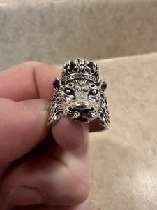 Löwe mit Krone Ring Größe 8,5 - Bild 1 von 7