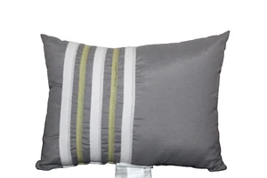 Almohada decorativa rectangular cañón - cinta de sarga 12x16" gris - Imagen 1 de 4