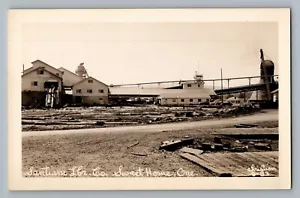 Foto postal real Sweet Home Oregon O Santiam Lumber Co Mill RPPC 1940-50 - Imagen 1 de 2