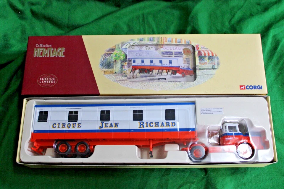 CORGI BERLIET TLM WITH CARAVAN JEAN RICHARD CIRCUS LIVERY 1/50 #EX70003 - Image 1 of 1