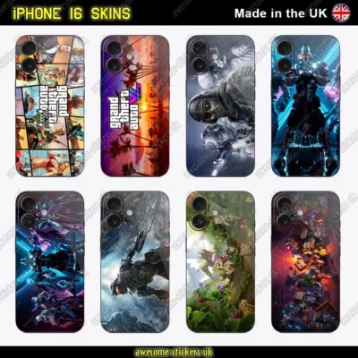 Adesivo pellicola per Apple iPhone 16, Plus Pro e Pro Max decalcomania 202-209 - Immagine 1 di 3