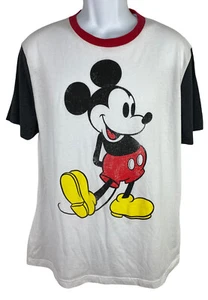 Camiseta Clásica Disney Mickey Mouse Talla XL Mangas Cortas Mezcla de Algodón Camisa Informal - Imagen 1 de 4