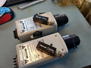 Pair Toshiba CCTV Camera IK-6400A Computar 3.5-8mm 1:1.4 lens & Muxlab balun - Picture 1 of 4