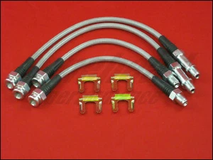 Techna-Fit Stainless Steel Braided Brake Lines 1963-1967 Chevrolet Corvette C2 - Picture 1 of 6