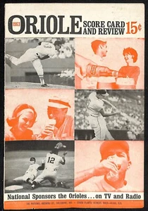 Detroit Tigers 1963 @ Baltimore Orioles Program 7/29 ex 78396b11 - Imagen 1 de 2