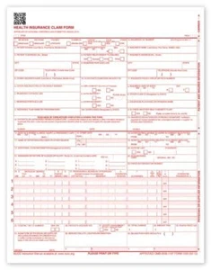 60150X CMS 1500 Laser Sheet Insurance Claim Form Version 02/12 8 1/2 x 11" QTY 5 - Picture 1 of 1