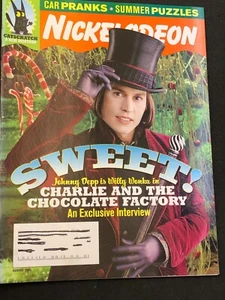 Nickelodeon ~ agosto 2005 ~ ¡DULCE! Johnny Depp en Willy Wonka ~ Edición 113 - Imagen 1 de 2