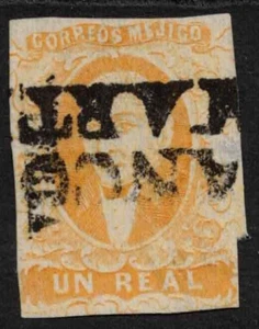UN REAL, PUEBLA DISTRICT, POSTALLY USED. SAN MARTIN TEXMELUCAN - Picture 1 of 2