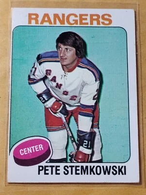 1975-76 Topps Hockey - #303 Pete Stemkowski - New York Rangers Vg-Ex Condition  - Image 1 of 2