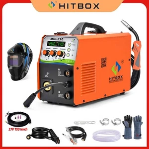 4in1 Aluminum MIG MAG Welder 250 Flux Cored Wire Welding Machine IGBT TIG MMA Weld - Picture 1 of 18