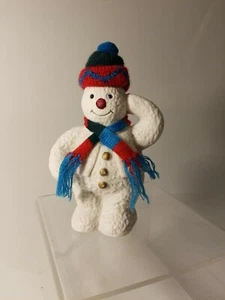 VTG 1999 Ceramic Standing Waving Snowman Figurine 5.5" Christmas Winter Decor - Picture 1 of 12