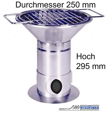 Steiniger Original Vogtland-Grill MINI Holzkohlegrill 29x25cm Edelstahl - Bild 1 von 2