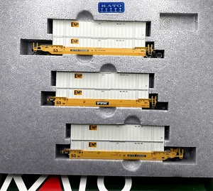 N KATO 106-6121 GUNDERSON MAXI-IV DOUBLE STACK CAR 3 UNIT SET TTX 732582 EMP - Picture 1 of 1