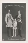 Vintage Carte Postale Kaiser Wilhelm II, Allemand Empereur Couronne Prince & Son
