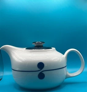 Arzberg Germany Teekanne weiß blau modern modern - Bild 1 von 12