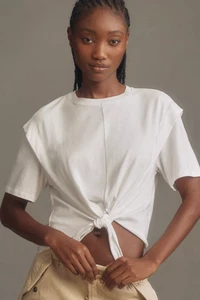 T-shirt cravatta Rag & Bone Mica, bianca taglia small nuova con etichette - Foto 1 di 7