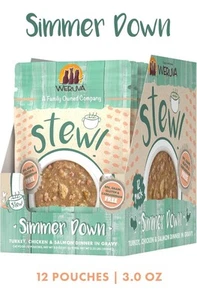 Weruva Wet Cat Food 12 Pack Simmer Down Turkey Chicken Salmon In Gravy Stew - Picture 1 of 5
