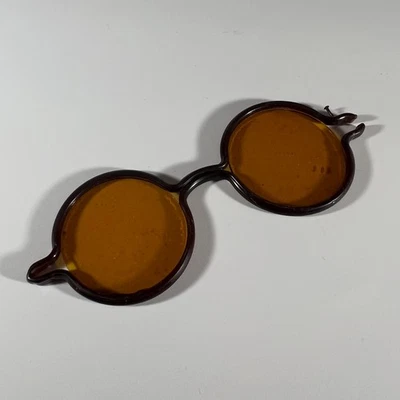 Gafas de sol vintage color ámbar con clip o Pince-nez - Anteojos - Gafas Foto 1 de 4